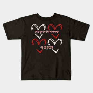 Let's Go to the Elections! Four red and white hearts symbolizing Polish national colors Kids T-Shirt